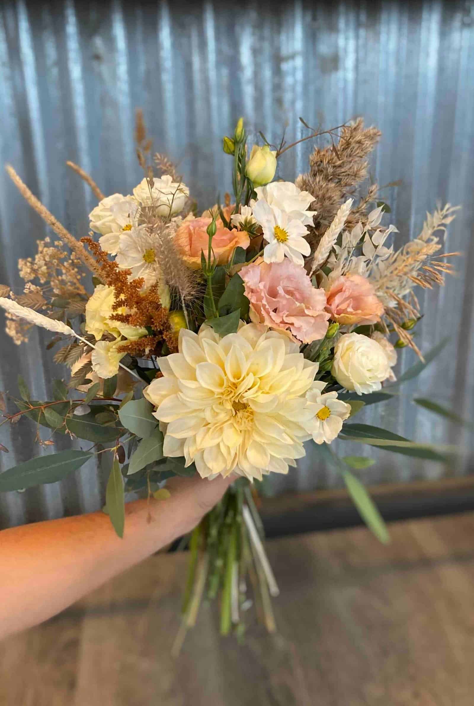 Wedding Arrangements at Sunshine Flower Farm in Apple Creek Ohio