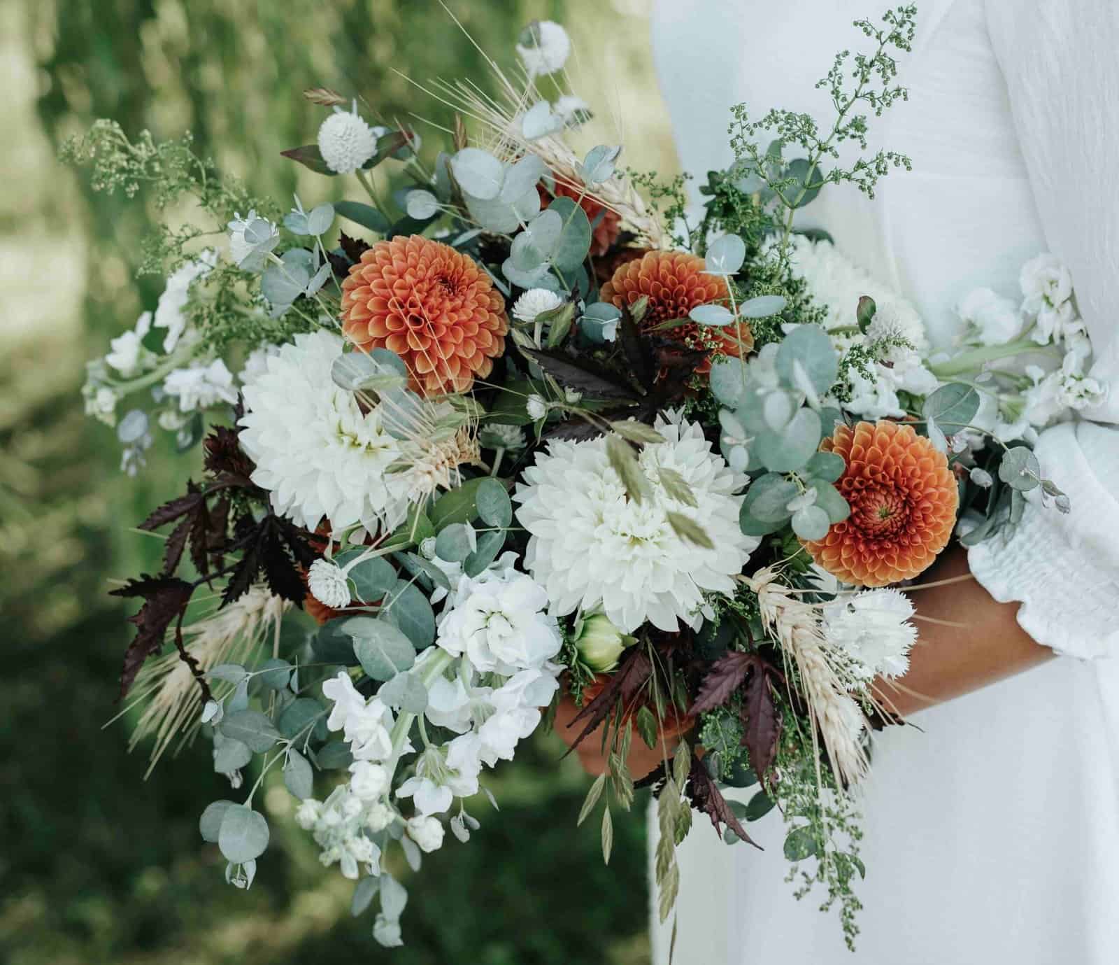 Wedding Arrangements at Sunshine Flower Farm in Apple Creek Ohio