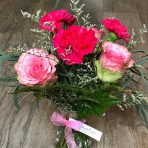 Pink Rose & Carnation Arrangement